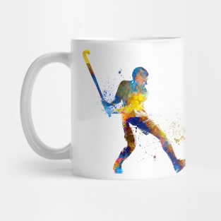 watercolor field hockey Mug